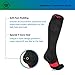 Wanderlust Everyday Use Graduated Compression Socks - Support Stockings for Men & Women - Black/Red Medium