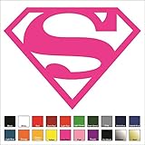 Superman Supergirl Sticker / Vinyl Decal - Pink 4