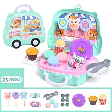 Little Bado Pretend Play Dessert Set Snack Candy Toys For Kids Children Boys And Girls Ages 3 4 5 6 7 Years Olds Educational Play Food Set For
