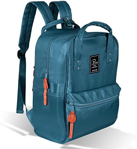 School Backpack Laptop Bag by FLYNOVA | Travel Bag for High School, College, Business | Breathable Comfort, Water-Resistant Nylon, Adjustable Shoulder Straps | Boys &amp; Girls (Dark Green)