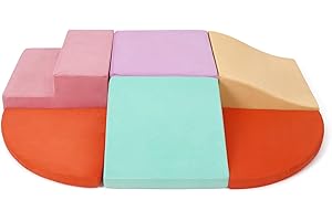 Joyspirit Toddler Foam Climbing Blocks Set - 6PCS Indoor Active Playset, Promotes Physical Development