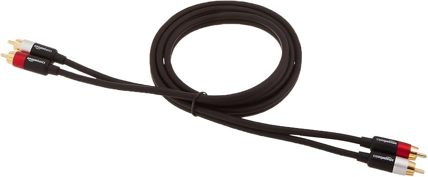 Basics 2-Male to 2-Male RCA Audio Stereo Subwoofer Cable - 4 Feet: Electronics