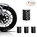 Carsemoo Valve Caps Prevent Corrosion,Car Dust Caps, Universal Aluminum&Plastic Wheel Tire Air Caps Valve Stem Covers for Car/Motorcycle,Air Leakproof and Protection Your Valve Stem (Black 4 Pcs/Set)