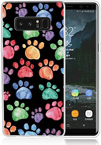 Samsung Note 8 Case Colorful animal footprints, LAACO Scratch Resistant TPU Gel Rubber Soft Skin Silicone Protective Case Cover for Samsung Galaxy Note 8