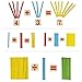 Resulzon Bright Colorful Homeschooling School Wooden Number Cards And Counting Stick Rods With Box for Fun