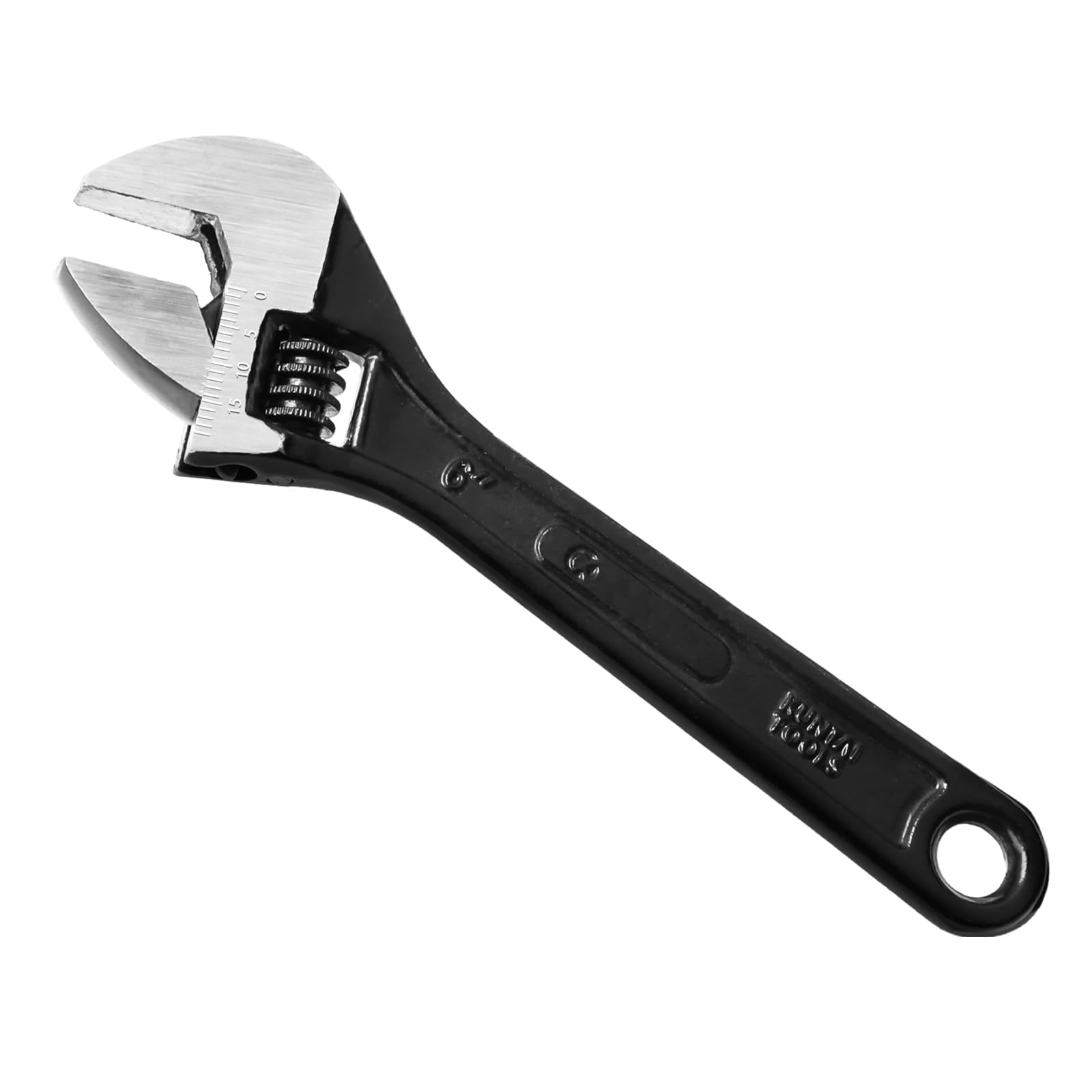 QTMMC 6 inch Adjustable Spanner 20mm Wide Jaw Opening Small Adjustable Wrench 150mm Portable Steel Hand Wrenches Tools Multifunction for Industry Mechanical Auto Repair (Black)