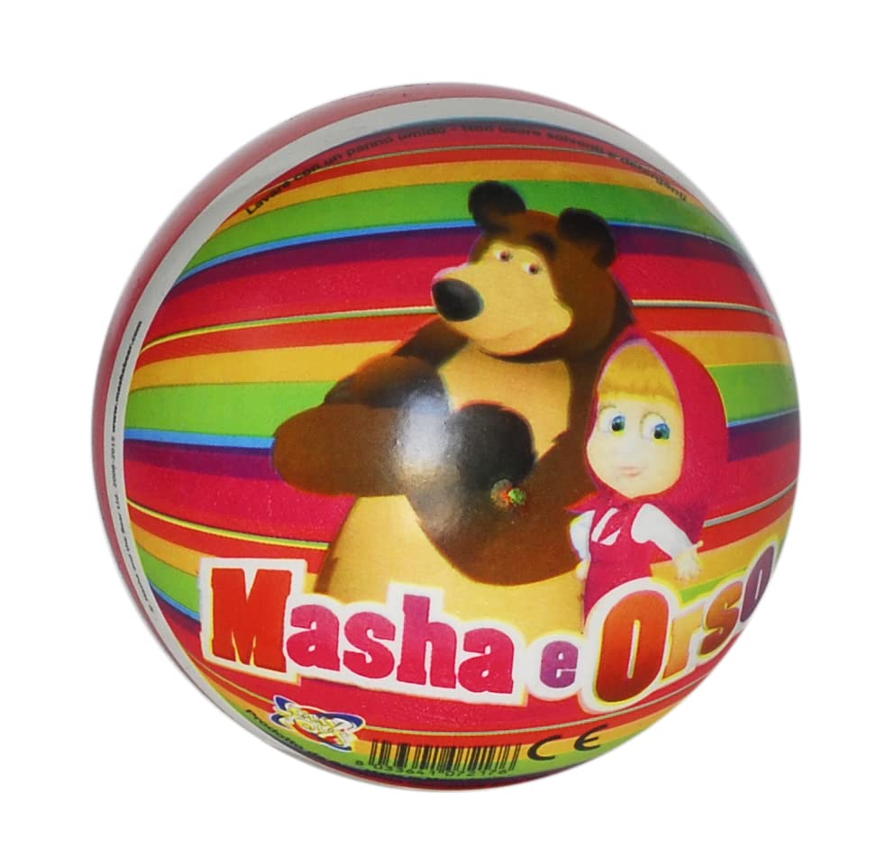 CUCUBA Rubber Ball Water Volley Handball Water Polo Training or Match Diameter 17 cm (Masha and Bear)