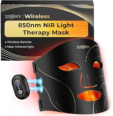 Máscara LED Facial Inalámbrica Recargable de Silicona Flexible NVV03