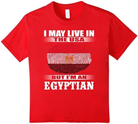 Kids DNA EGYPTIAN flag gifts tshirts 6 Red