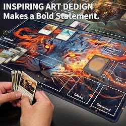 EDGFRTOIO Playmat with Zones for MTG Card Game