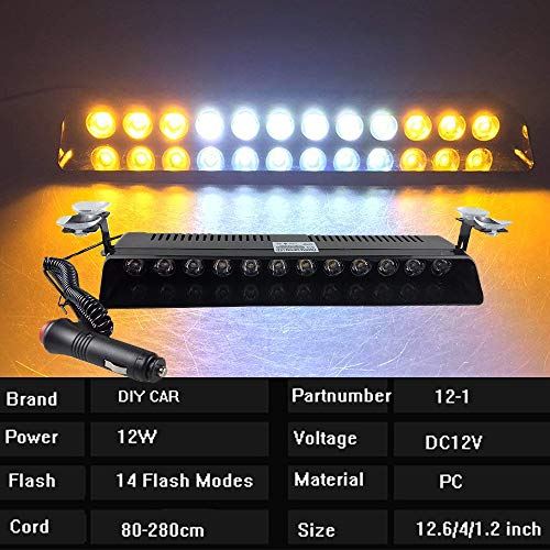 Amber White Amber Strobe lights Flash Vehicle Lighting Warning light bar