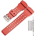 Resin Replacement Bands Compatible with Casio G-Shock GA100 GA-100 GA-120 GA110 GD-120 GD100 Watch Strap