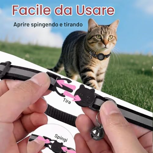 Collare GPS per Gatti Compatibile con Sistemi iOS e Android GPS per Cani Riproduzione Della Cronologia dei Tracciati (7 giorni) Localizzatore GPS Cani Tracciamento Impermeabile (IP67) -Nero Pieno