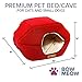 Premium Pet Bed/Cave, Cat Bed and Cave, Small Dog Bed, 2-in-1 Foldable, Soft, Warm, Washable pet Bed with a Pillow. (18