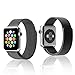 Lumina Apple Watch Band with Magnetic Lock-Lumina Milanese Style Watch Loop Stainless Steel Bracelet Strap Band-No Buckle Required-Black