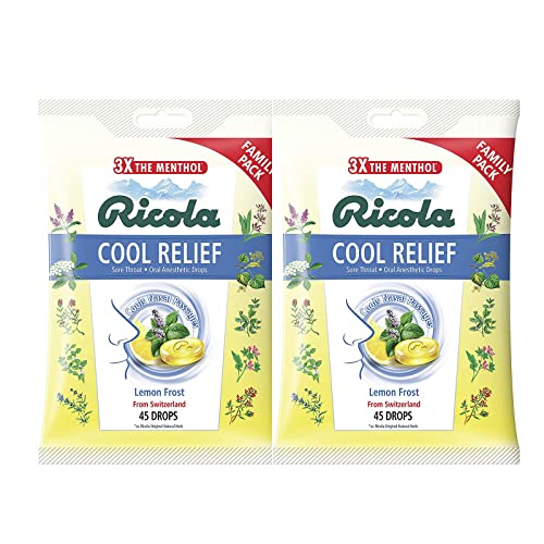 Ricola Cool Relief Lemon Frost Herbal Cough Suppressant Throat Drops