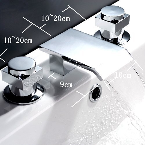 Lightinthebox Two Handles Widespread Waterfall Bathroom Sink