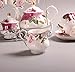 Bone China The butterfly lingers over the flower Printed Ceramic Porcelain Tea Cup Tea Set With Lid And Saucer,Coffee Set of 15