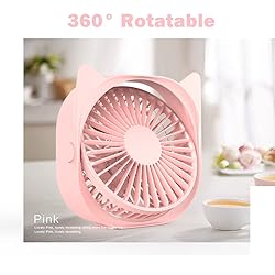 USB Desk Fans Small Quiet - Mini Cute Desk Fan USB