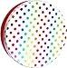 2 Pack - Premium Cookie Tin Decorative Metallic Rainbow Polka Dots, Empty - Extra Thick Steel