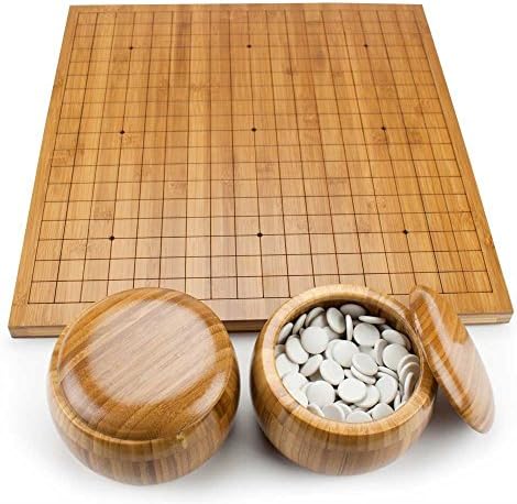 UbiGear Go Set with Reversible Bamboo Board (1919), Bowls, and Bakelite Stones ship US