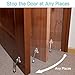 Door Stopper, 2 Pack 4-Inch Kickdown Door Stop, Door Kickstand, Door Stopper Hinge, Metal Door Stopper with a Non-Slip Rubber Tip for Heavy Door, Garage Door, Wood Floor