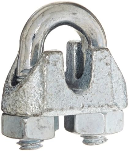 Indusco 25200161 Zinc Plated Cast Iron Base Malleable Clip, 3/16" Trade (Box of 25)
