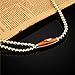 Fashionable Jewelry Pearl Necklace Earphones with Mic Beads 3.5mm in-Ear Wired Headphone Headphone Connect to iPod, iPhone, Droid, BlackBerry, Mp3 Player and All 3.5mm Audio Devices (Gold)