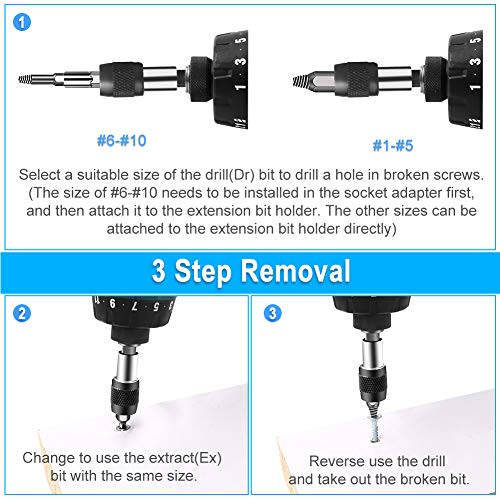 [Upgraded]Cohotek 22PCS Stripped Screw Extractor Set, Stuck Screw