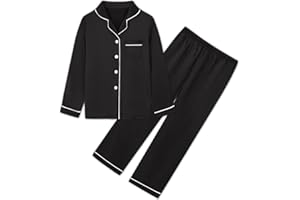 Umeyda Girls & Womens Satin Pajamas Set, 2 Pieces Silky Pjs Long Sleeve + Pants Sleepwear for Mom Kids and Boys