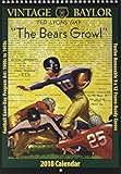 Vintage Baylor Bears 2018 College Football Calendar: Football Game-day Program Art: 1900s to 1970s by 