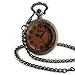 New Mens Stainless Steel Case White Dial Amber Front Antique Pocket Watch with Chain