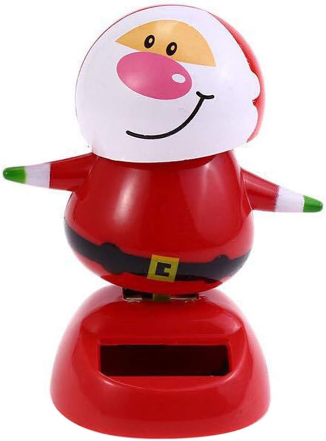 GXOK Solar Powered Swinging Decoration for Car Windowsill Christmas Decoration, Dancing Swinging Toy for Car Christmas Decoration