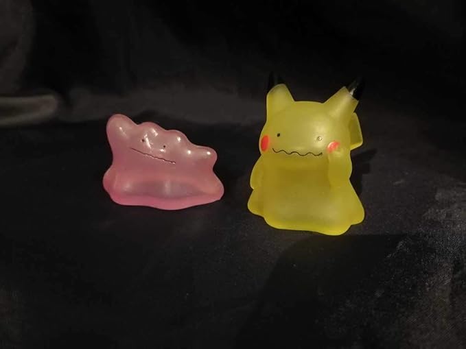 Amazon ポケモンキッズ クリア メタモン ピカチュウ ソフビ 指人形 ロボット 子ども向けフィギュア ホビー