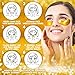 Draymont Luxury Vegan 24K Gold Anti Wrinkle Eye and Lip Face Mask For Men and Women, Treatment For Dark Circles, Puffy Under Eye Bags, Dry Lips, 10 Anti-Wrinkle Gel Eye Pads and 3 Collagen Lips Masks