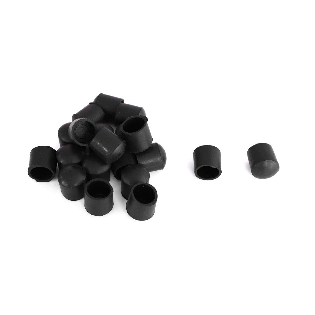 Sourcingmap 20pcs 20mm Hole Diameter Rubber Cone Shaped Cover Furniture Table Chair Leg Protector Feet Pads