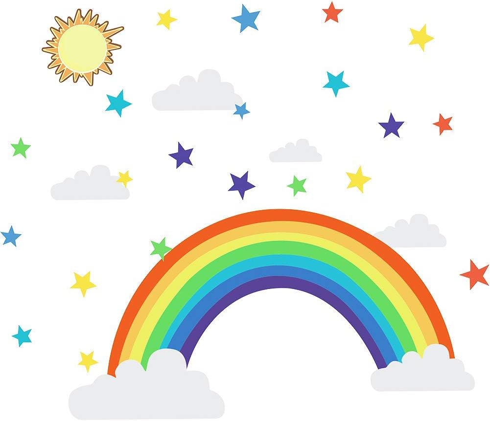 Delifoods Delivery Ch Adhesivo Pared Impermeable Cuarto Del Bebe Habitacion Infantil Dibujos Animados No Toxico Facil Limpieza Inodoro Adhesivo De Vinilo Arcoiris Estrellas Forma Autoadhesivo Dormitorio Decoracion Hogar Decoracion De Pared Decoracion