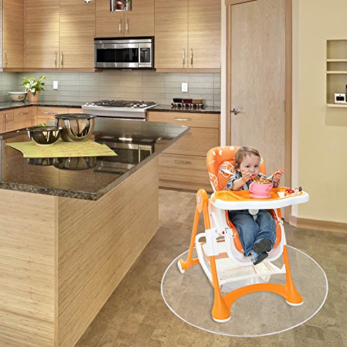 Foerteng Splat Mat Children's Dining Chair Pad Dirt-proof Outdoor Ground Mat Transparent Easy To Clean Play Mat