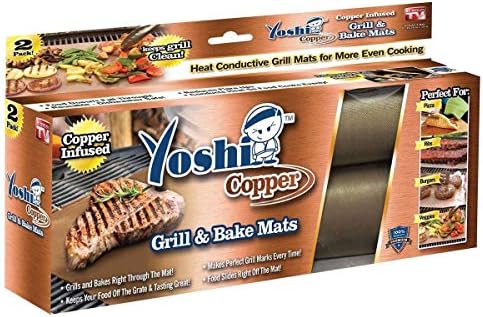 Yoshi Copper Grill Mats; Heavy Duty 