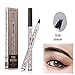 Waterproof Microblading Eyebrow Pen Eyebrow Pen-Liquid Eyebrow Tint Pen with Fork Tip Eyebrow Pen Creates Natural 3D Eyebrows(4#Black)