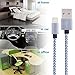 Akaho iPhone Cable, 10' Extra Long Nylon Braided Cord Lightning Cable Certified to USB Charging Charger for iPhone 7/7 Plus/6S/6 Plus/6S Plus/5S/5C/SE/iPad Air/Mini/iPod Nano 7 - Grey/White - 3 Piece