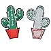 Souarts Mixed Cactus Shaped Embroidered Sew Iron On Applique Patch for DIY Crafts Pack of 4pcs