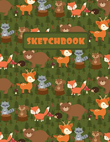 SKETCHBOOK: LARGE ANIMAL SKETCHBOOK TO DRAW IN. LARGE JOURNAL NOTEBOOK. 100 BLANK PAGES PERFECT FOR by Inspired Sketchbooks