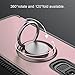 Xiaomi Pocophone F1 Case, QLOA 2 in 1 TPU+PC Double Protection Case Shockproof Cover with 360 Degree Rotating Ring for Xiaomi Pocophone F1 (2018 Release)-Rose Gold