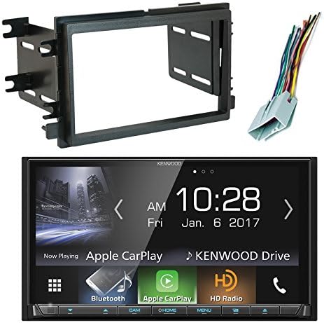 Kenwood DDX9704S Capacitive Touch Panel Double-DIN in-Dash DVD HD AM/FM Radio Car Audio Receiver, Scosche FD1426B Dash Kit Install Kit, w/ FD23B Radio Wire Harness (Fits 2004-Up Select Ford)