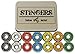 Yellow Jacket Premium Skateboard Bearings, Pro Longboard Bearings, 608, ABEC 11, Washers and Spacers, Bomber Blue (Pack of 8)