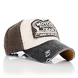MuLuo Letter Fashion Vintage Caps Baseball Golf Cotton Adjustable Hat Coffee Color Edge Blue Headpiece