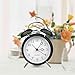 4” Twin Bell Alarm Clock, Loud Retro Alarm Clock, Battery Operated with Nightlight for Bedroom