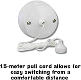 Invero Standard Round Ceiling Pull Cord Light Switch 2 Way 6 Amp White view 3