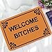 CMRUI Welcome Bitches - Funny Doormat Entrance Mat Floor Mat Rug Indoor/Outdoor/Front Door/Bathroom Mats Rubber Non Slip (23.6 L x 15.7 W)